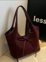 Velura Tote Bag (Burgundy) - Image 2