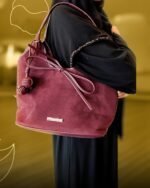Velura Tote Bag (Burgundy)